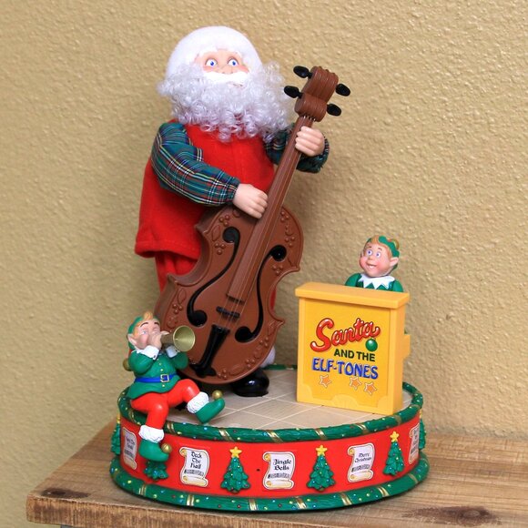 Santa and the Elf-Tones Musical Figurine 2001 Avon Interactive and Animated - Picture 1 of 12